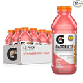 Gatorlyte Rapid Rehydration Electrolyte Drink Strawberry Kiwi Specialized Blend of 5 Electrolytes Lower Sugar No Artificial Sweeteners or Flavors 20 fl oz Bottles (12 Pack)