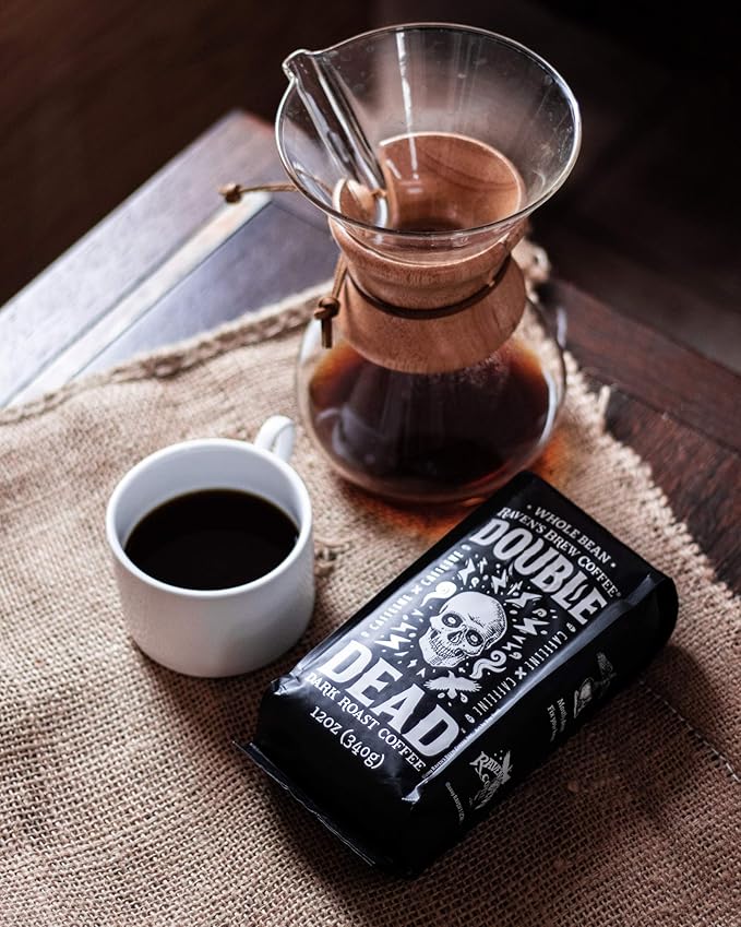 Raven's Brew Ground Coffee Variety Pack - 3 Delicious Flavors - Three Peckered Billy Goat Deadman's Reach and Double Dead - 12oz each