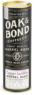 Oak &amp Bond Coffee Co. - Aged Cabernet Sauvignon Coffee Guatemala Huehuetenango Whole Bean Medium Roast Dark Chocolate Plum &amp Candied Pecan Flavors - 10oz