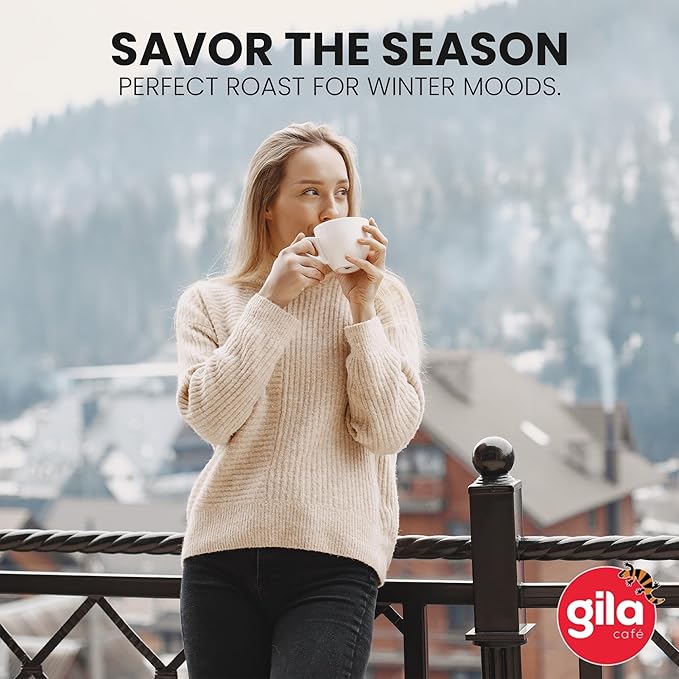 gila café Whole Beans Coffee Medium Roast Espresso 32oz (1-Pack) - 100% Mexican Arabica Roasted Coffee Beans - Made with Coffeeberry - Chocolate Hazelnut Vanilla Notes