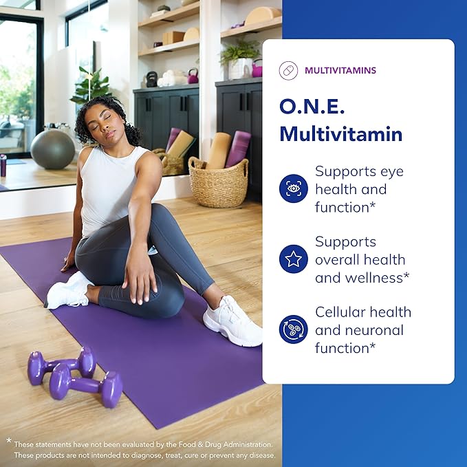 Pure Encapsulations O.N.E. Multivitamin - Once Daily Multivitamin with Antioxidant Complex Metafolin CoQ10 and Lutein to Support Vision Cognitive Function and Cellular Health* - 60 Capsules