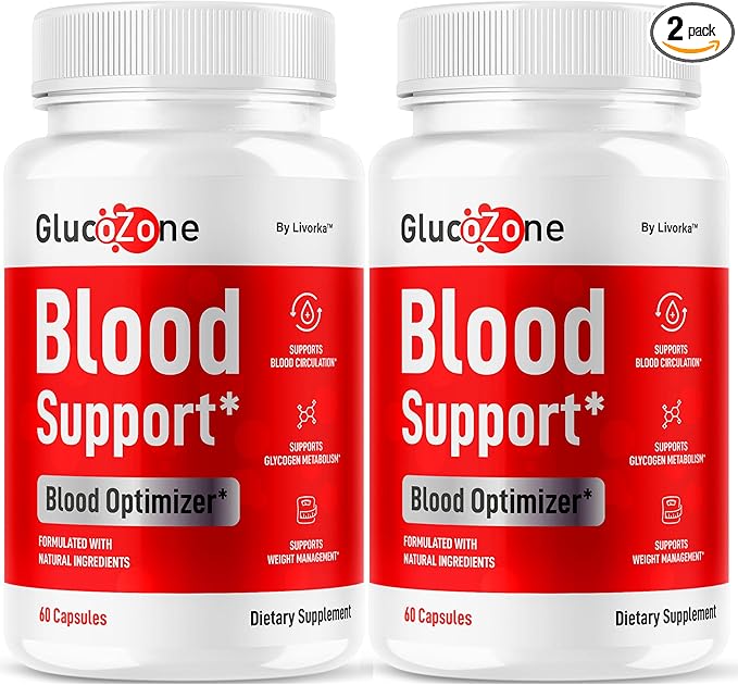 (2 Pack) GlucoZone Blood Support - GlucoZone Capsules Support Optimizer Supplement All Natural Advanced Formula Pills Premium Vitamins for Health &amp Wellness 120 Capsules for 2 Months