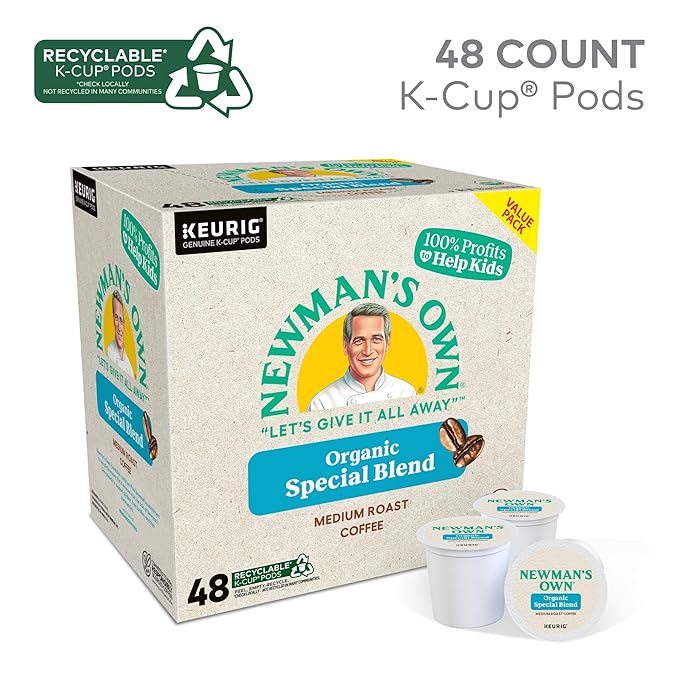 Newman's Own Organics Special Blend Single-Serve Keurig K-Cup Pods Medium Roast Coffee Pods 48 Count