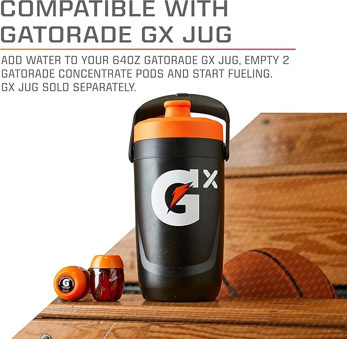 Gatorade Gx Hydration System Non-Slip Gx Squeeze Bottles Or Gx Sports Drink Concentrate Pods 4 Count (Pack of 4)