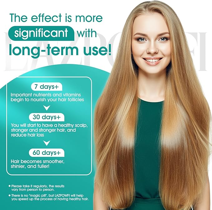 Hair Growth Products Biotin 10000mcg 30-in-1 with Vitamin A B3 C D E Calcium Hair Growth Supplement Supports Hair &amp Nails Natural Growth Vitamins for Women &amp Men - 60 Servings