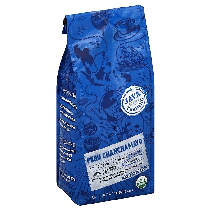 Java Trading Company Organic Ground Coffee Peru Chanchamayo 10 Oz