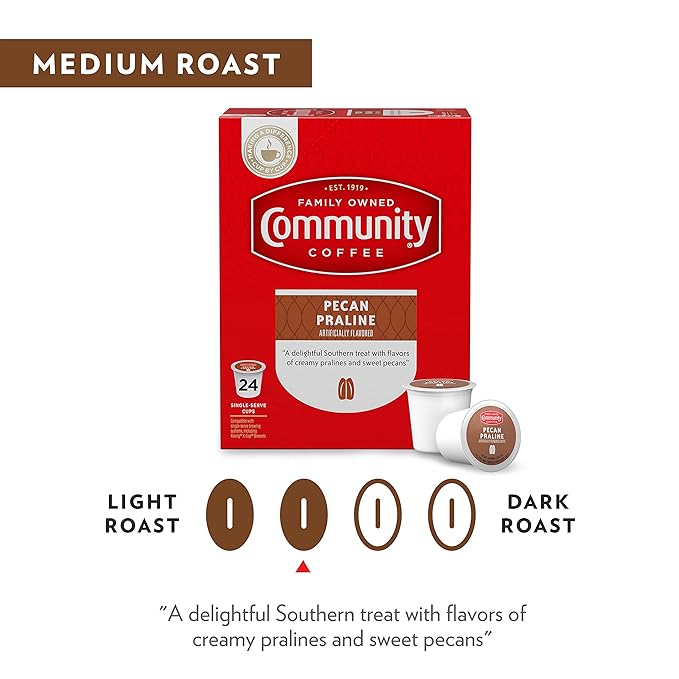 Community Coffee Pecan Praline Flavored 18 Count Kcup