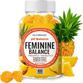 Feminine Balance Probiotics Gummies for Women - Vaginal Health &amp Women's pH Balance Natural Gummy Supplement with Cranberry Pineapple Powder - Sugar Free Gluten Free Vegan