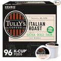 Tully's Coffee Italian Roast Keurig Single-Serve K-Cup Pods Dark Roast Coffee 96 Count