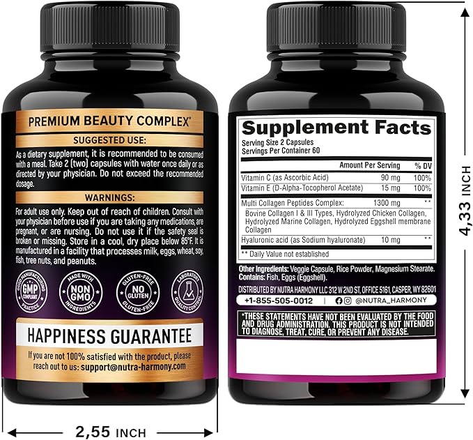 NUTRAHARMONY Collagen Peptides &amp Multivitamins for Women Capsules