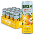 Huxley Superfruit Energy Drink Mango 90mg Natural Caffeine Electrolytes for Hydration 100% Real Ingredients 5g Organic Cane Sugar No Artificial Sweeteners or Flavors L-theanine for Sustained En