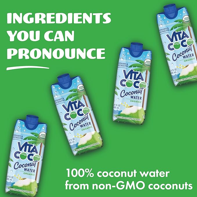 Vita Coco Coconut Water Peach &amp Mango and Vita Coco Coconut Water Pure Organic - Naturally Hydrating Electrolyte Drink - Smart Alternative to Coffee Soda and Sports Drinks - Gluten Free - 16.9