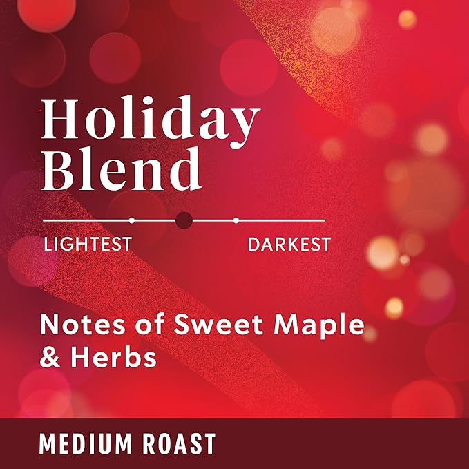 Starbucks K-Cup Coffee Pods Medium Roast Coffee for Keurig Brewers Holiday Blend 100% Arabica Limited Holiday Edition 1 Box (32 Pods)
