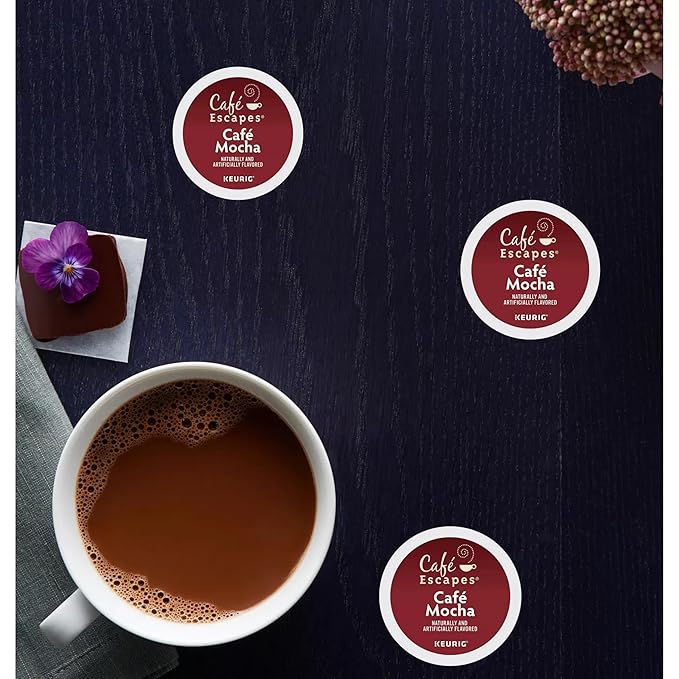 Café Escapes Café Mocha Coffee Beverage Single-Serve Keurig K-Cup Pods 96 Count