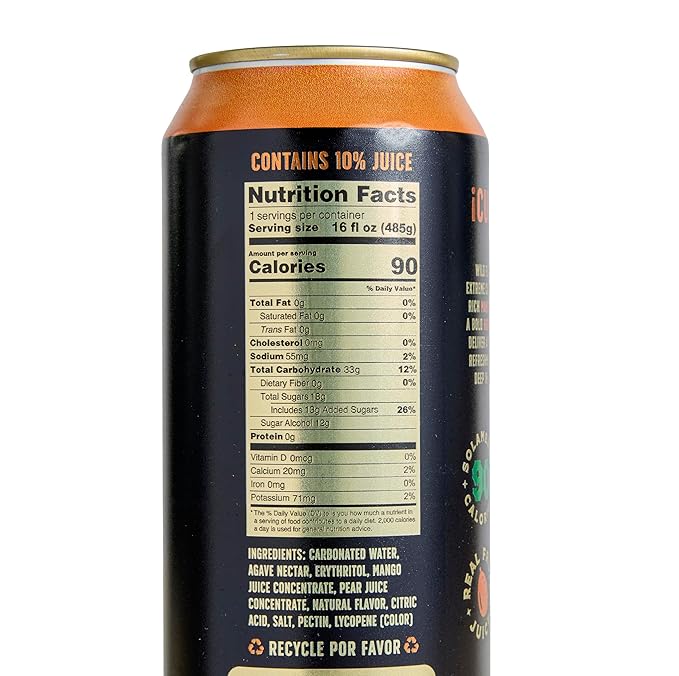 Thirsty Vaquero Mango Habanero Flavored soda (Mango Muerte) Mexican-inspired soda Real Fruit Juice &amp Savory Spices Made with Organic Agave Low Calorie Natural Juice 16 oz Cans 12-Pack