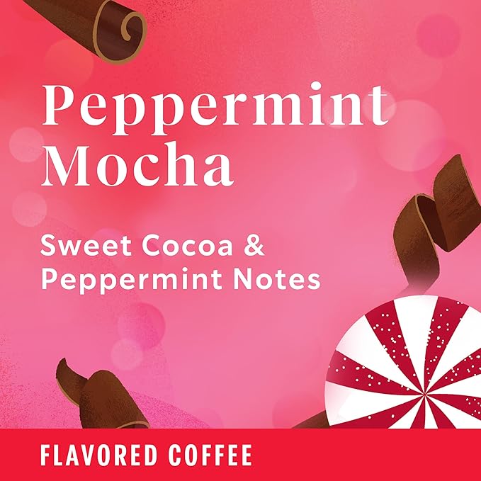 Starbucks Ground Coffee Peppermint Mocha Flavored Coffee 100% Arabica Holiday 1 Bag (17 oz)