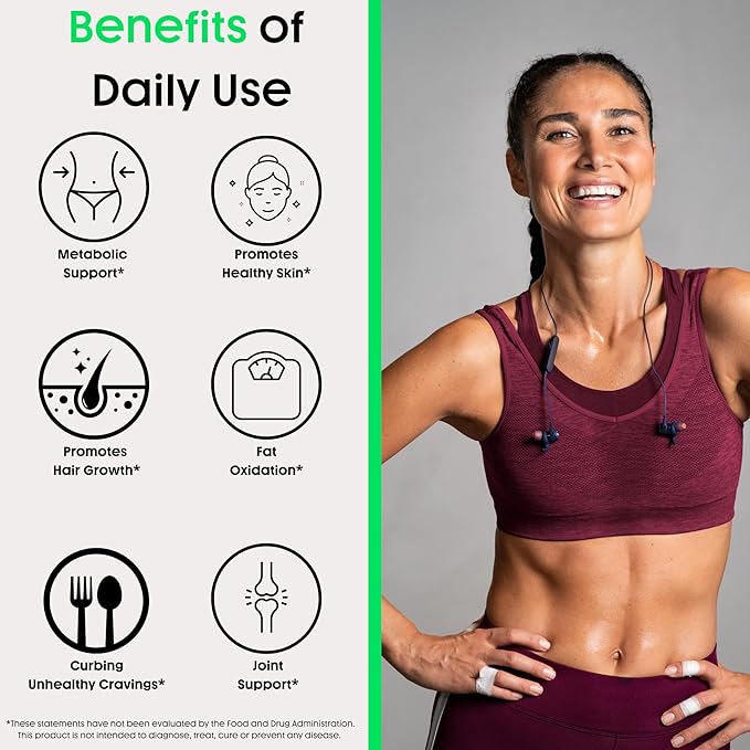 Nuray Collagenic Burn Elite with Green Tea - Collagen Peptides- 60 Capsules | Collagen Burn with 5 Types of Collagen for Healthy Hair Skin Nails Joints Metabolism Boost &amp Energy