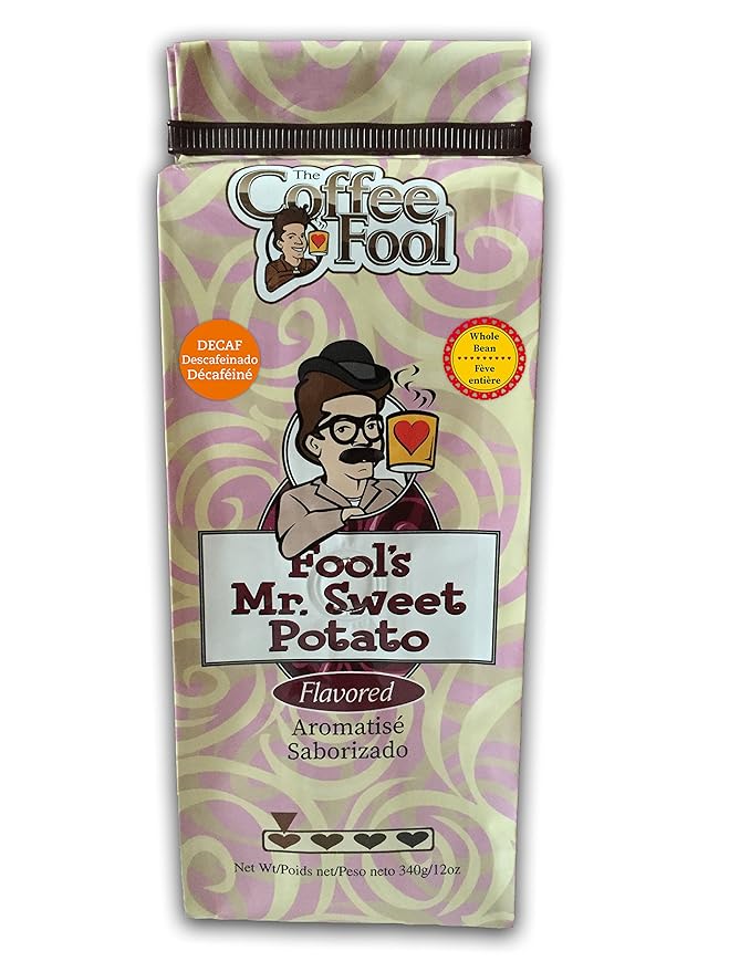The Coffee Fool Fool's Whole Bean Decaf Mr. Sweet Potato 12 Ounce