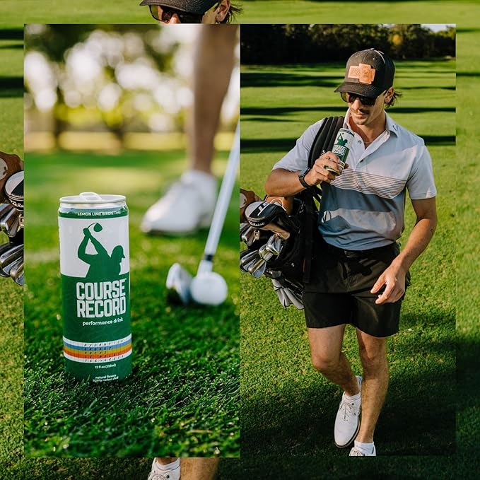 Functional Hydration Drink for Golfers – COURSE RECORD Variety Pack – Electrolytes Calm Energy &amp Focus – Healthy Sports Drink – 12-Pack (12oz Cans) – Low Sugar Low Caffeine