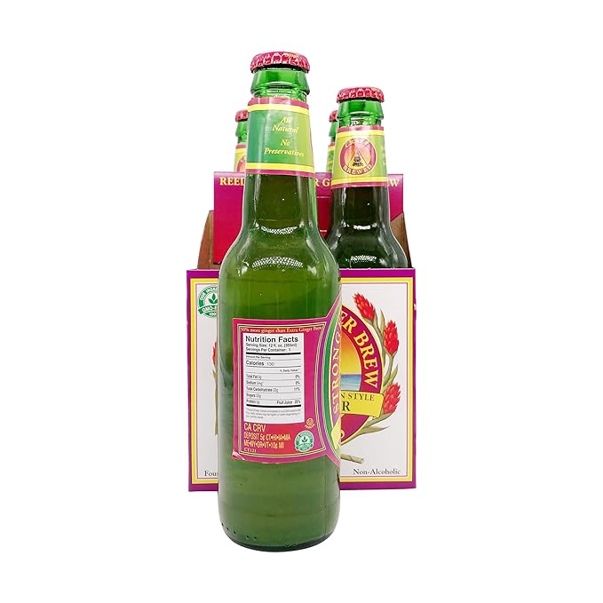Reeds Ginger Brew Ginger Beer 12 Ounce 4 Pack