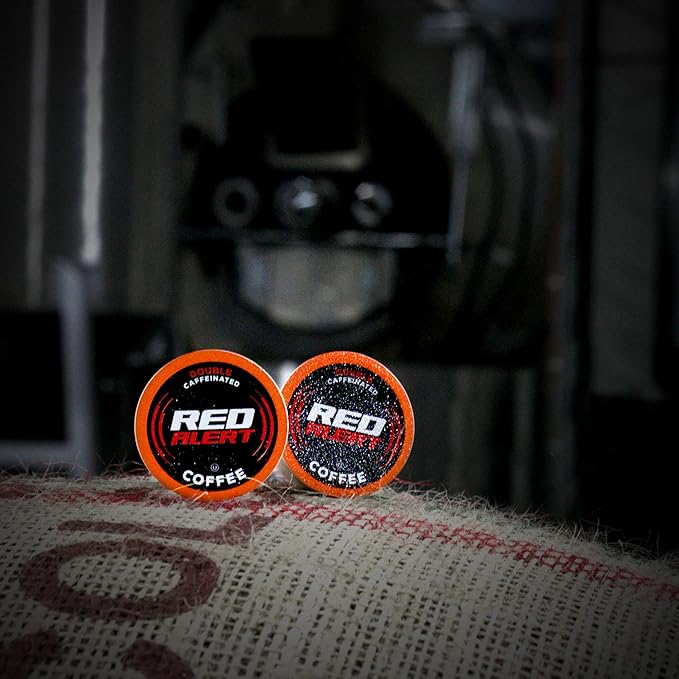Red Alert Coffee Extra Strong Coffee Pods (Recyclable) Compatible With 2.0 Keurig K Cup Brewers Caffeine 40 Count (Pack of 1)