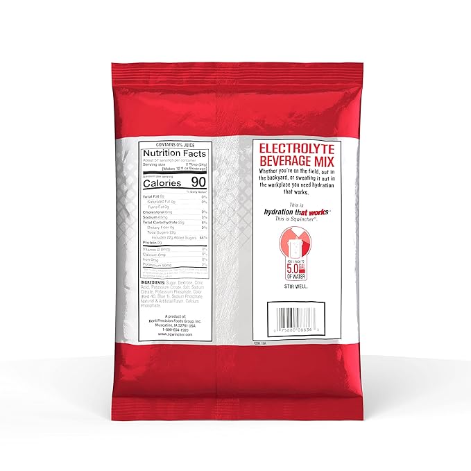 Sqwincher Powder Pack | Cherry Flavored | Low Calorie | Low Sodium | Electrolyte Replenishment Hydration Drink Mix | Just Add to 5 Gallons of Water | 47.66 oz packet (pack of 16)