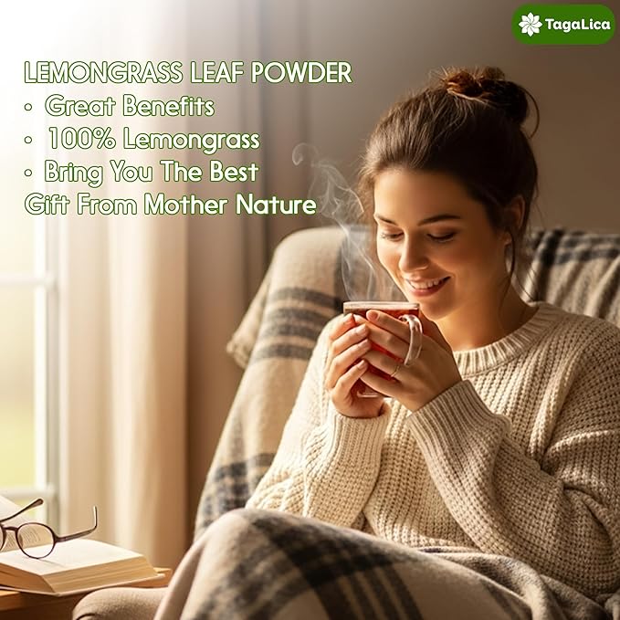 Tagalica 1 lbs Lemongrass Leaf Powder – 100% Pure &amp Natural Finely Ground Premium Quality Culinary Herb for Cooking Tea Smoothies &amp Seasoning – Resealable Pouch. Vegan