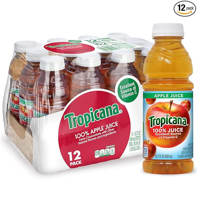 Tropicana 100% Juice Apple (Pack of 12)