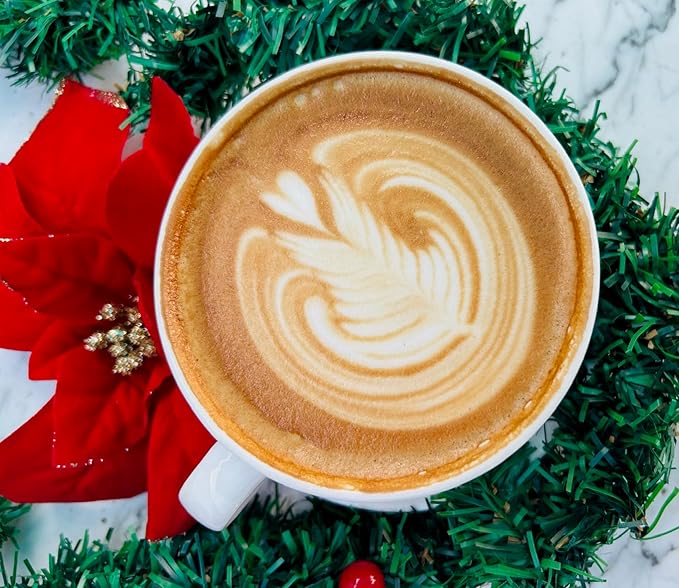 BARNIE'S COFFEE TEA CO. Single Serve K cups for Keurig Brewers Medium Roast Arabica Coffe Beans Decaf Santa's White Christmas 22 Count