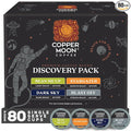 Copper Moon Single Serve Coffee Pods for Keurig K-Cup Brewers Light Medium &amp Dark Roast Discovery Variety Pack 80 Count