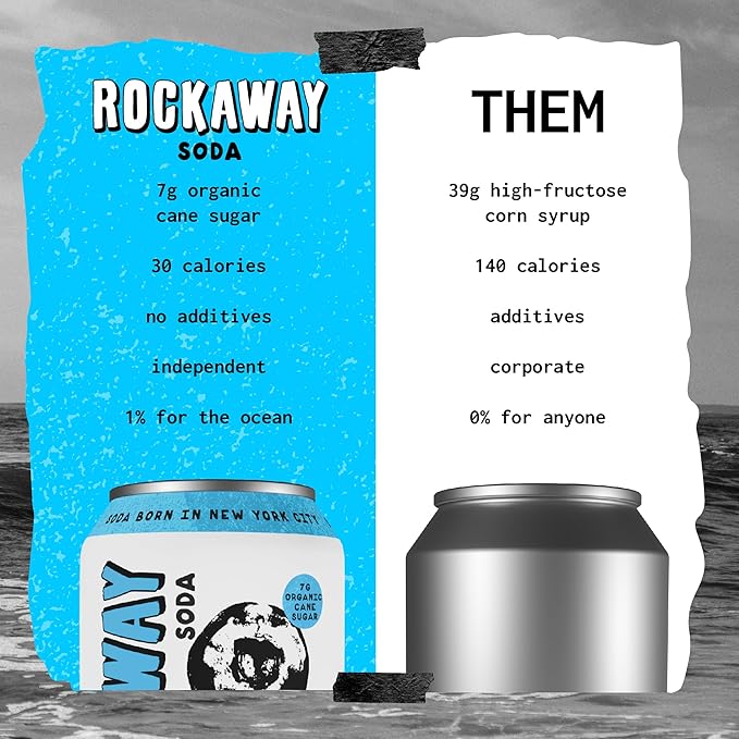 ROCKAWAY Berry Hibiscus Soda Drinks - Low calorie drinks made from Real Fruit Juice All Natural - Soda Pop Drinks Gluten Free Vegan GMO Free - 12oz (12 Pack)