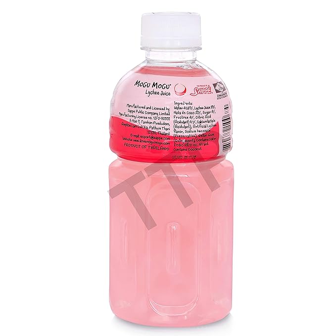 Mogu Mogu Fruit Juice with Nata De Coco 10.82 oz (Pack of 24) (Lychee)