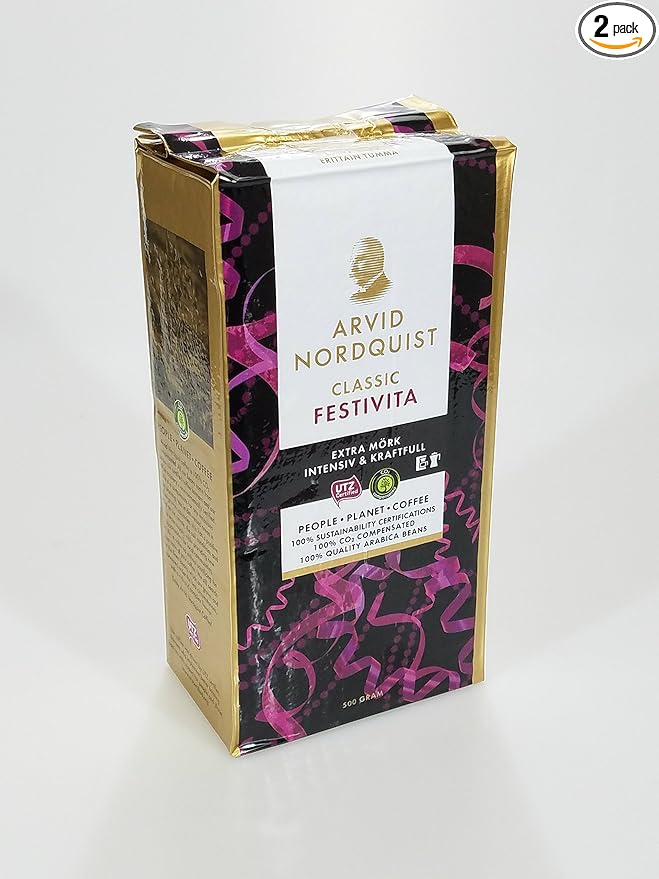 Arvid Norquist Classic Ground Coffee 2 - 17.6oz Bags(500grams) (Festivita)