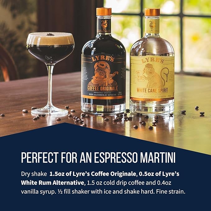 Lyre's Coffee Liqueur Alternative Award-Winning Coffee Originale Non Alcoholic Spirit Zero Proof Spirit for Espresso Martinis &amp Mocktails Alcohol Free Liqueur (23.7 Fl Oz)