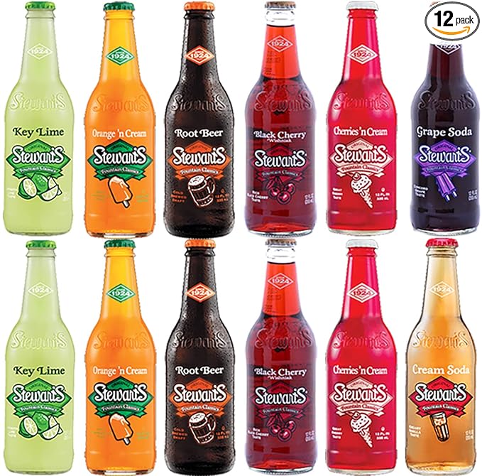 Stewart's - Soda Variety Pack - 12 oz (12 Glass Bottles)