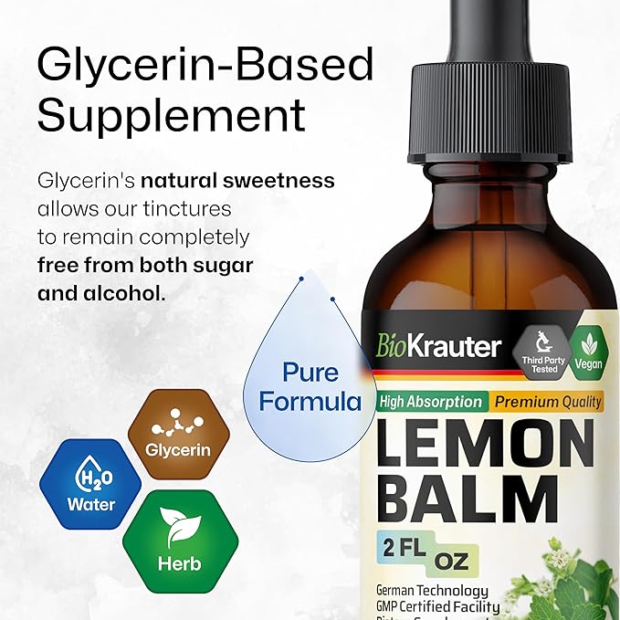 BIO KRAUTER Lemon Balm Tincture 2 Fl. Oz. &amp Cat's Claw Tincture 2 Fl. Oz.
