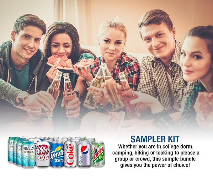 Soda Variety Pack - Assortment Popular Flavors - Home Office or Party Refrigerator Restock Pack - By MaxPax (Diet Soda Variety 24 Pack)