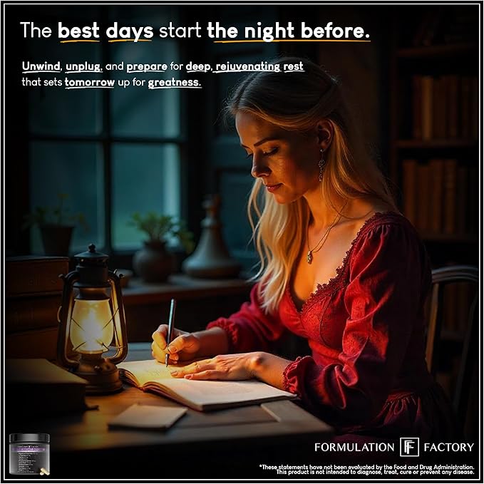 The Night Before 10-in-1 Midnight Maximizer Sleep Aid Stress Relief Cognition Relaxation Recovery Focus Magnesium Glycinate L-Theanine &amp More (120 Capsules – 2 Month Supply)
