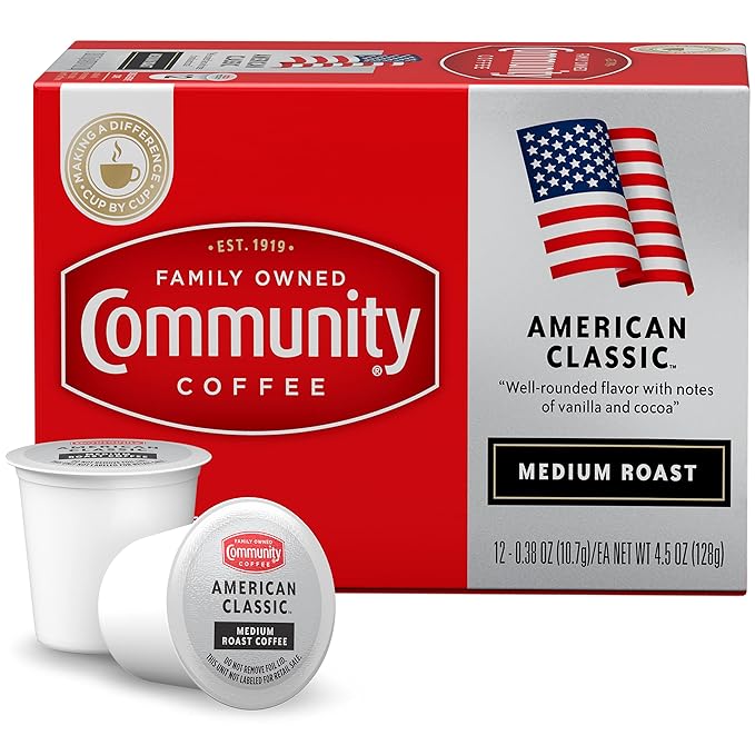 Community Coffee American Classic 36 Count Coffee Pods Medium Roast Compatible with Keurig 2.0 K-cup Brewers 12 Count (Pack of 3)
