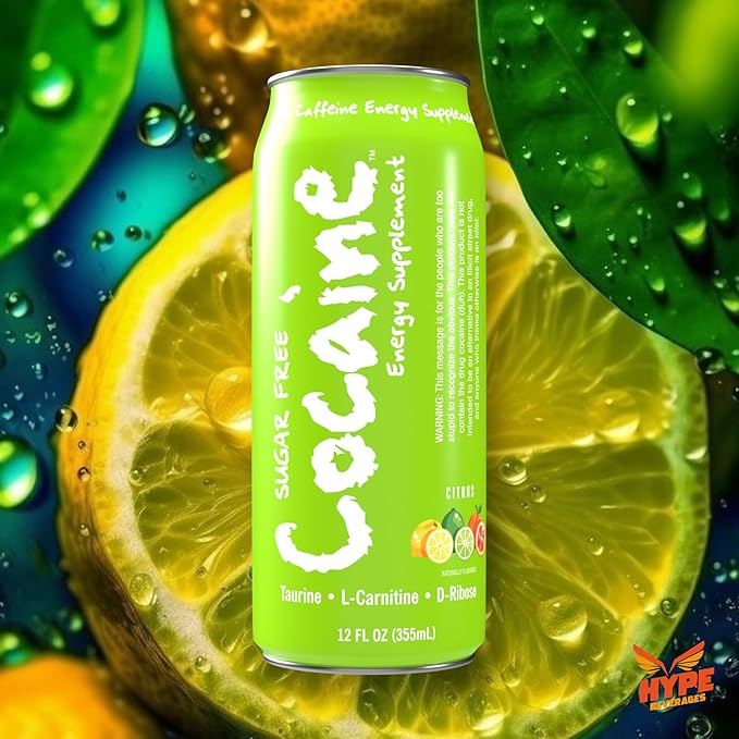 Hype Beverages Official 280mg Caffeine Energy Drink Sparkling Citrus Sugar Free - Energy Boost with Healthy Energy Drinks with Vitamin C B6 B12 &amp Antioxidants (12 Fl Oz Pack of 12)