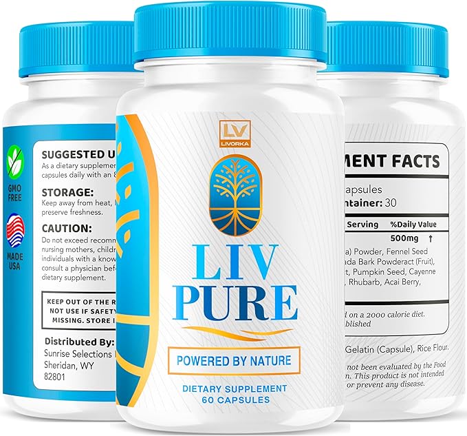 LIVORKA 1 Pack - Liv Pure - Liv Pure Reviews Liv Pure 60 Capsules for 30 Days Liv Pure Pills Liv Pure Pills Reviews Livpure Pills Livpure Pills.