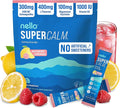 Nello Supercalm Powdered Drink Mix Cortisol Reducer and Sleep Aid Supplement L Theanine Ksm-66 Ashwagandha Magnesium Glycinate Vitamin D 3 No Sugar Non GMO On The Go 20 Ct Raspberry Lemonade