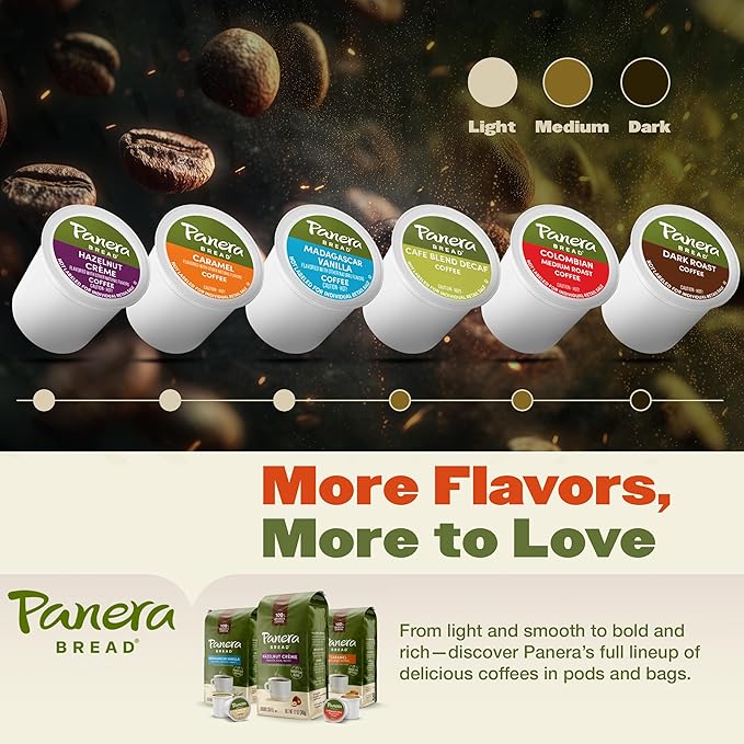 Panera Coffee Cinnamon Roll Ground Coffee 100% Arabica Medium Roast Bakery-Inspired Flavor No Artificial Ingredients 12oz Bag Pack of 6 (72 oz Total) for Home Brewing