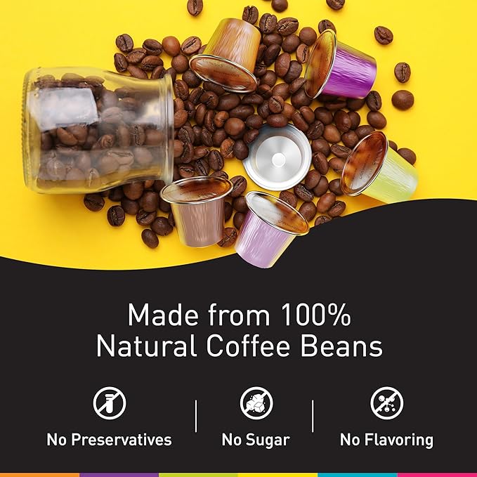 Bestpresso Coffee for Nespresso Original Machine 120 pods Certified Genuine Espresso Variety Pack Pods Compatible with Nespresso Original