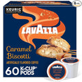 Lavazza Caramel Biscotti Coffee Single Serve Keurig K-Cup Pods Flavored Coffee 60-Count Box (6 Packs of 10)
