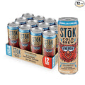 SToK Cold Brew Energy Vanilla Cream Energy Coffee Beverage with 195mg Caffeine to Help Support Focus Canned Coffee with B-Vitamins Guarana and Ginseng11 fl oz 12pk