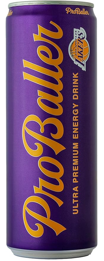 ProBaller Ultra Premium Energy Drink - Natural Clean NSF Certified Sport Drink - Gluten Free Amino Acids Taurine Organic Agave Vitamin B 12 Methylcobalamin Electrolytes - 15 Pack - Citrus - Laker