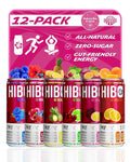 HIBO Healthy Energy Drinks Sugar Free – Gluten-Free &amp Gut-Friendly Prebiotic Fiber with 140 mg Caffeine &amp 60 mg Green Coffee Extract Electrolytes &amp Vitamins A C &amp D – Supports Immun