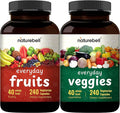 Fruit and Veggies Supplement – 480 Total Vegetarian Capsules | Balance of Natural 40 Whole Fruits &amp Veggies Blend | Fresh Superfood Formula with Vitamins and Minerals – Non-GMO