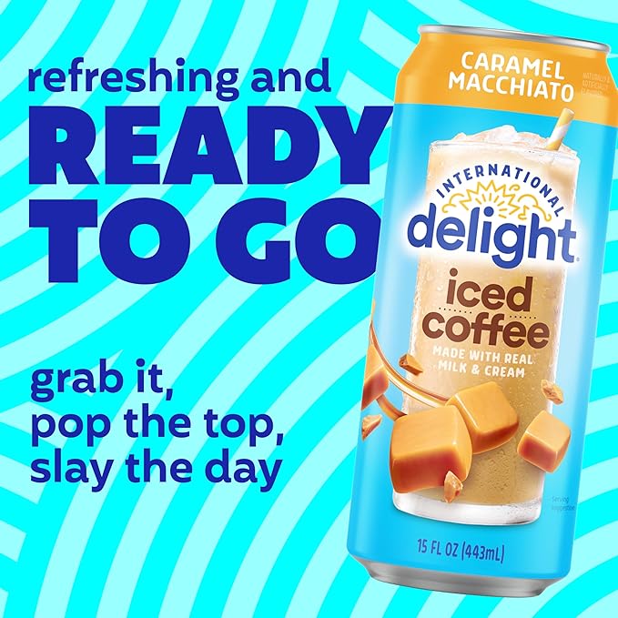 International Delight Iced Coffee Caramel Macchiato 15 Fl Oz (Pack of 12)